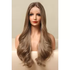 13*2" Lace Front Wigs Synthetic Long Wave 26" 150% Density in Golden Brown