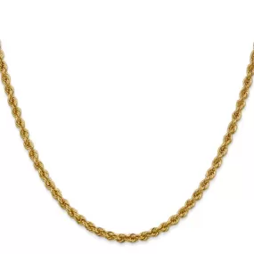 14k Gold 3mm Rope Chain, 20