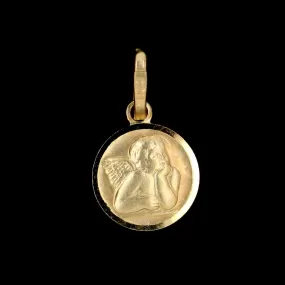 14K Yellow Gold Estate Angel Charm