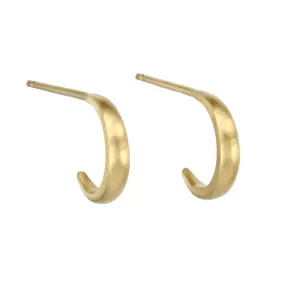 20K Gold Extra Small Tapered Hoop Earring