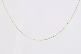 20" 14k Yellow Gold Bead Chain Necklace (2.99g.)