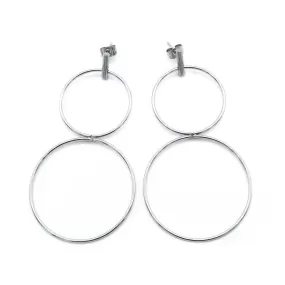 25 mm and 35mm Diameter Lightweight Stud-Like Hoop Earrings