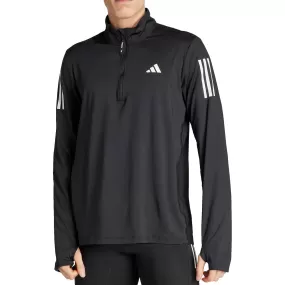 adidas Own The Run Half Zip Long Sleeve Mens Running Top - Black