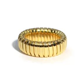 AFJ Gold Collection - Petite Tubogas Flexible Band Ring, 18k Yellow Gold