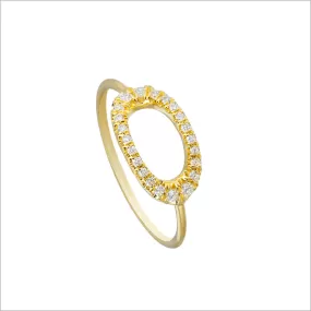 ALLEGRA 18K YELLOW GOLD AND DIAMOND STACKABLE RING