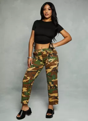 Almost Famous Camo Paint Splatter Cargo Pants