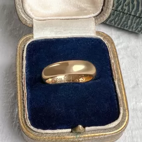 Antique Wedding Band 1873, Size 4 3/4