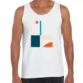 Basic Shapes Art Print Tee Abstract Design Round Neck Funny Unisex Tank Top