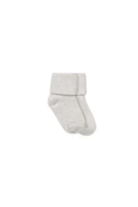 Classic Rib Sock - Oatmeal Marle