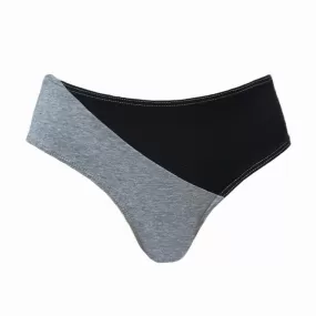 {Grey and Black} Organic Half and Half Full Brief