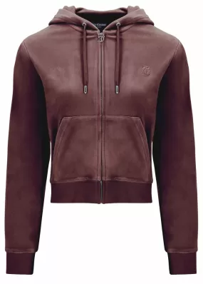 Juicy Couture Robertson Classic Velour Hoodie - Bitter Chocolate