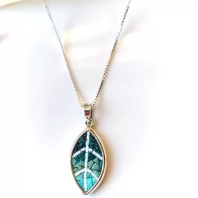 Micro Mosaic Necklace | Hand Crafted Olive Leaf Jewelry from Bethlehem