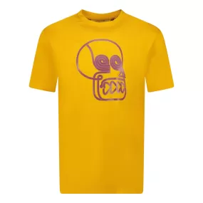 MONCLER Genius Skull Logo T-Shirt Yellow