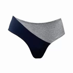 {Navy and Grey} Organic Half and Half Full Brief