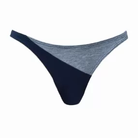 {Navy and Grey} Organic Half and Half Thong