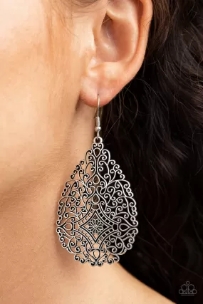 Paparazzi Napa Valley Vintage - Silver Earring