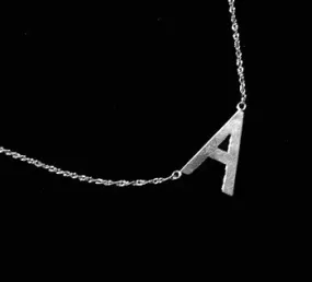 Sideways Initial Necklace