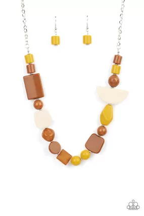 Tranquil Trendsetter Yellow-Necklace