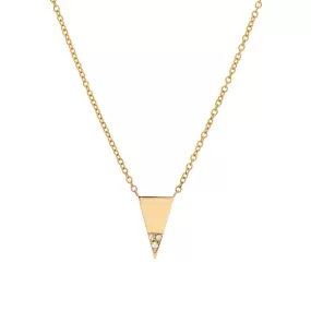 Tristan Mini Gold Diamond Triangle Necklace