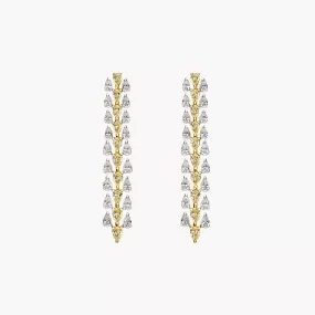 Two-Tone Pear Drop Earrings