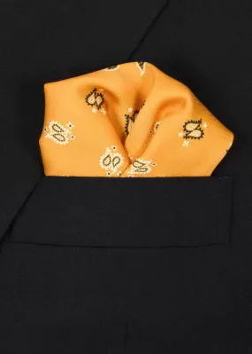 Yellow Black Butterfly Pocket Square