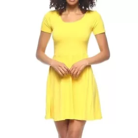 Yellow Classic Scoop Neck Sundress